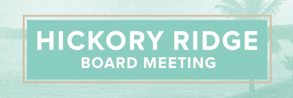 Hickory Ridge Homeowners Association- Cocoa, Florida