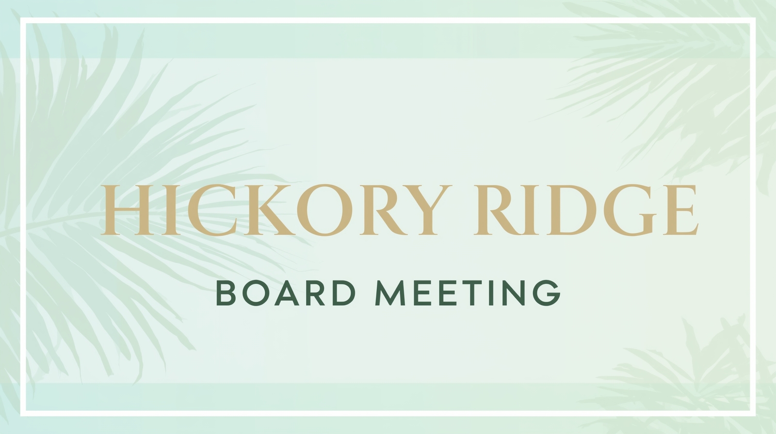 Hickory Ridge Homeowners Association- Cocoa, Florida