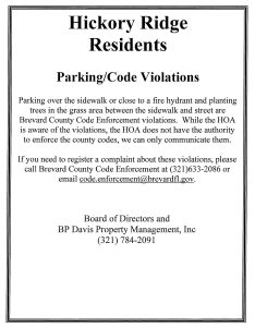 Parking/Code Violations